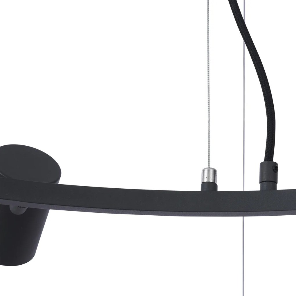 Lampă suspendată modernă neagră cu 6 lumini - Jeana Circle