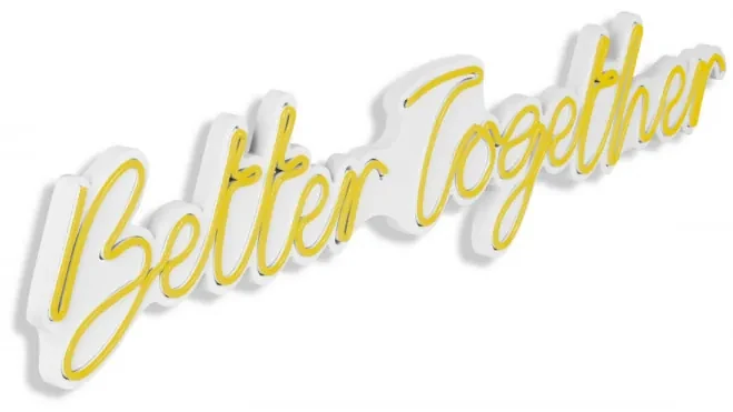 Semn Luminos LED Better Together, Galben