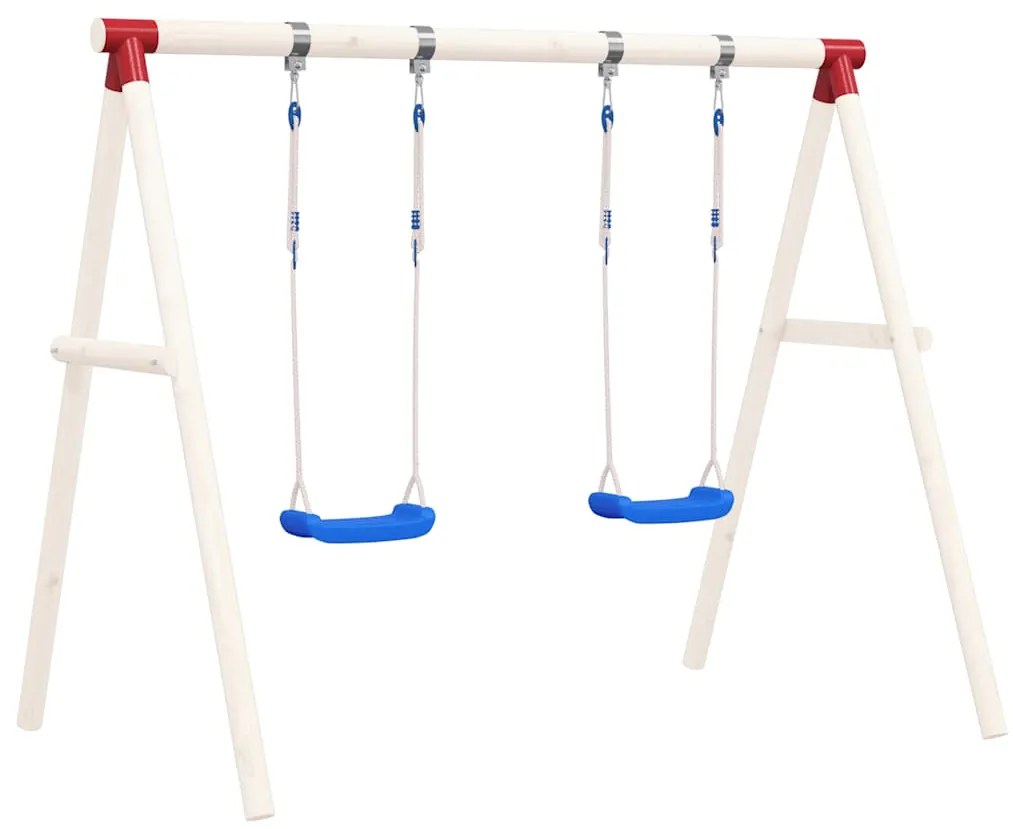 vidaXL Scaune de leagăn cu frânghii 2 buc. albastru 38x16 cm polietenă