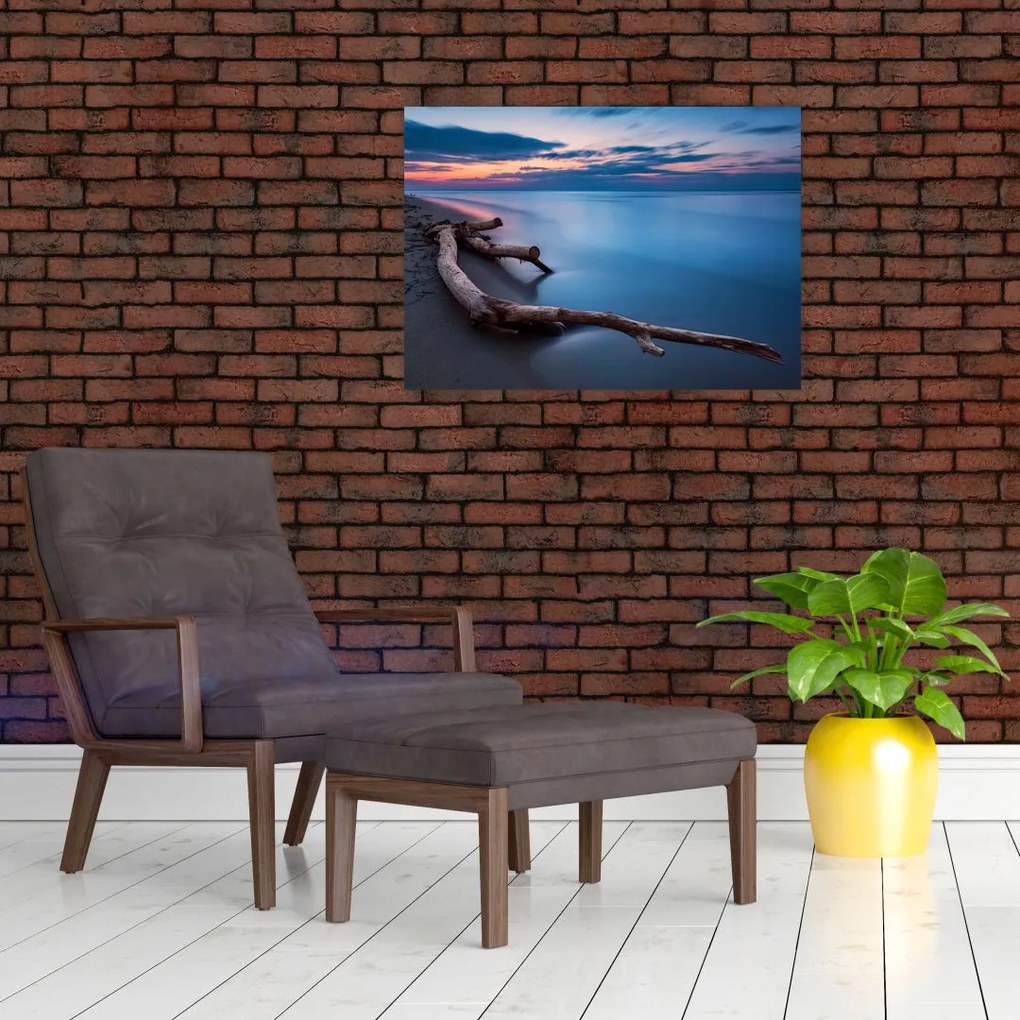 Tablou cu plaja în apus de soare (70x50 cm)