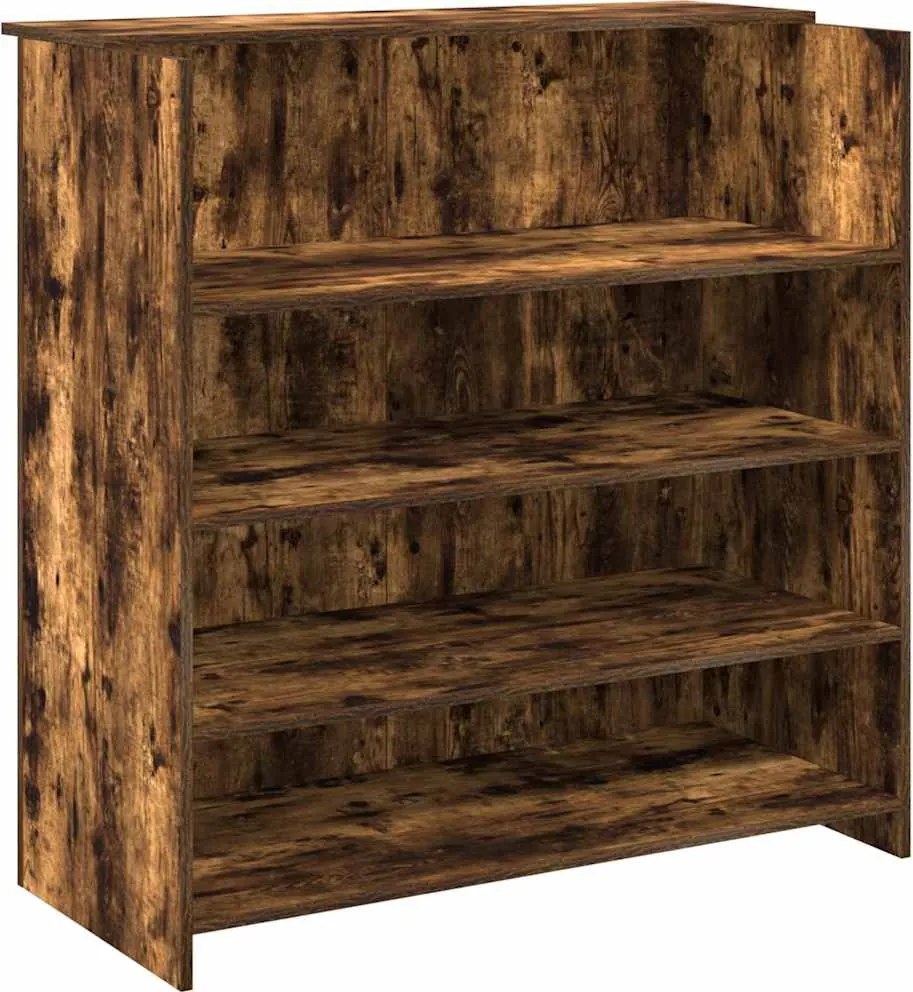 vidaXL Birou de recepție stejar afumat 100x50x103,5 cm lemn prelucrat