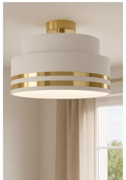 Plafonieră TAMI 1xE27/60W/230V crem/auriu