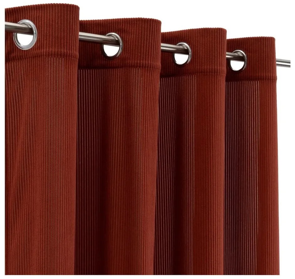 Draperie teracotă din catifea reiată 140x260 cm Merely – Casa Selección