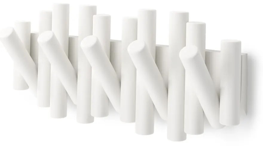 Cuier de perete alb din lemn de pin Picket – Umbra