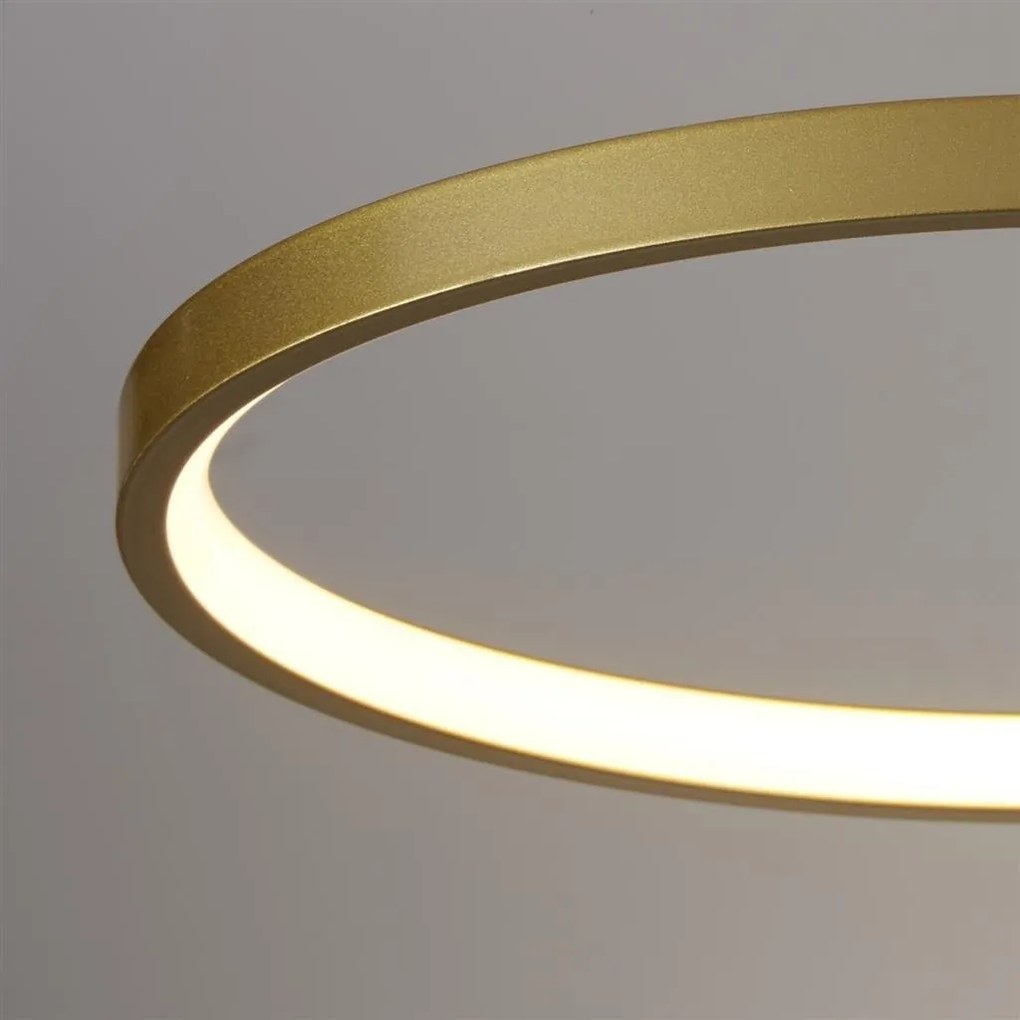 Lustra LED decorativa metal auriu Cirque 4Lt Ring