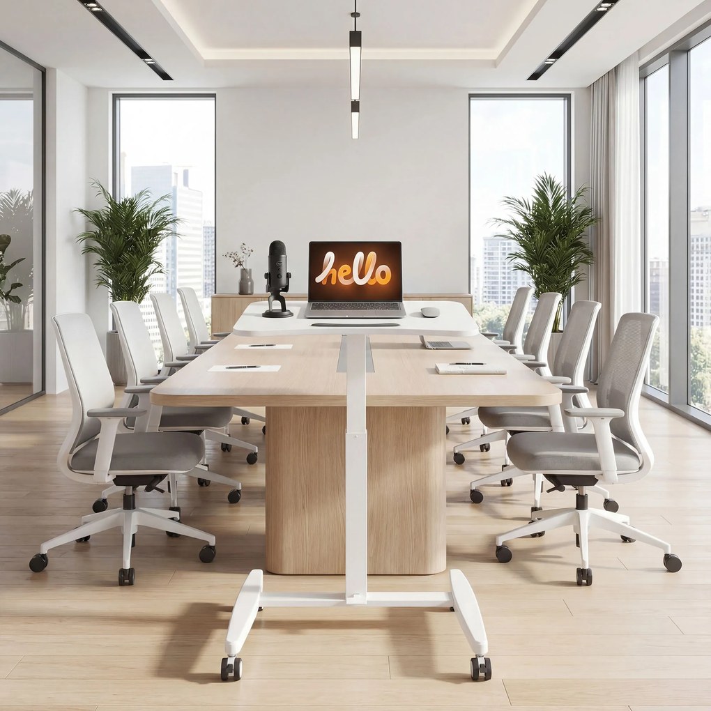 HOMCOM Birou Reglabil pe Înălțime, Blat Inclinabil, Roți și Cadru din Oțel, 60,5 x 52 x 75-114 cm, Alb | Aosom Romania