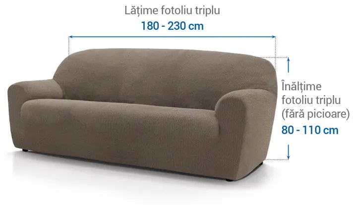 Huse super elastice HARMONIA alunei fotoliu triplu (l. 180 - 230 cm)