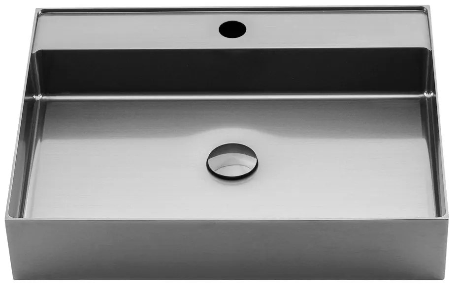 Chiuvetă argintie din oțel inoxidabil 55x42 cm Aurum – Sapho