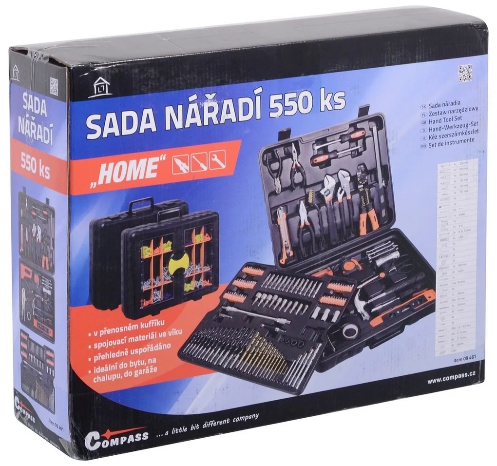 Trusă de scule Compass Home, 550 buc.