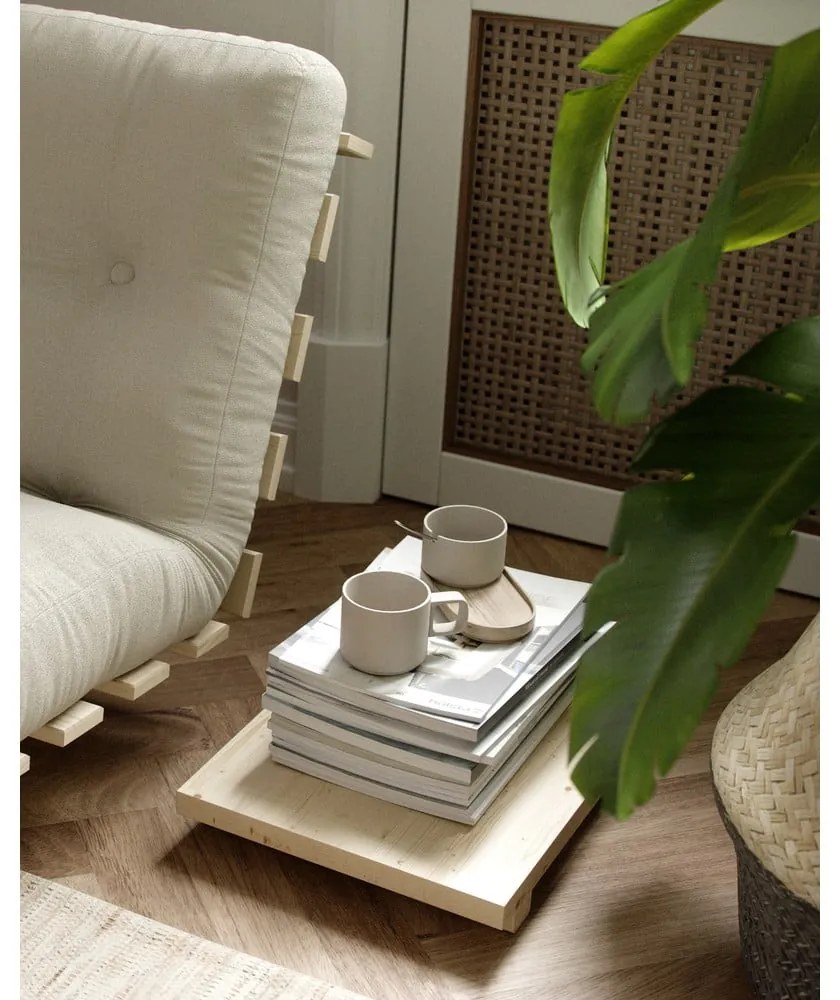 Set 2 noptiere din lemn de pin Karup Design Dock Natural, natural