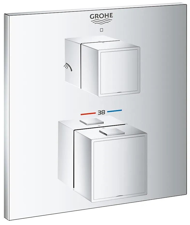 Baterie termostatică GROHE Grohtherm Cube 24154000, crom lucios
