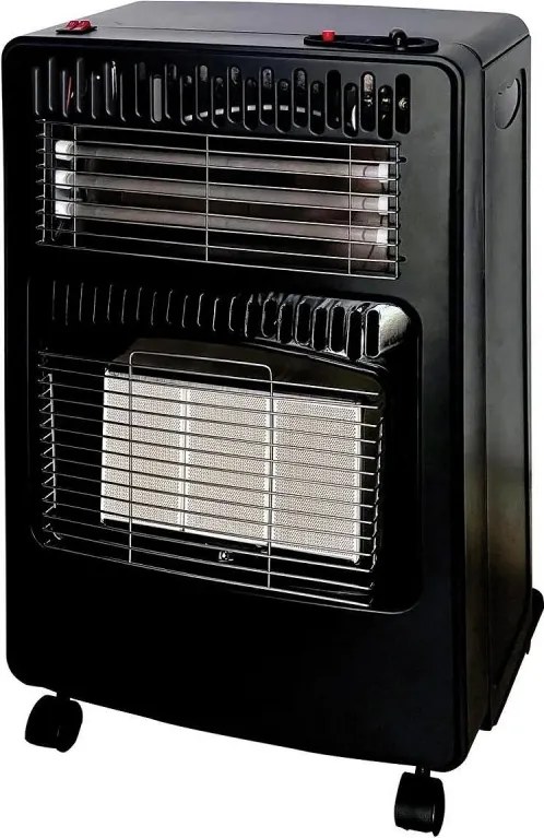 Soba electrica si gaz Elite EGERH-1218, 4200W, 3 trepte, Placi ceramice infrarosu, Negru