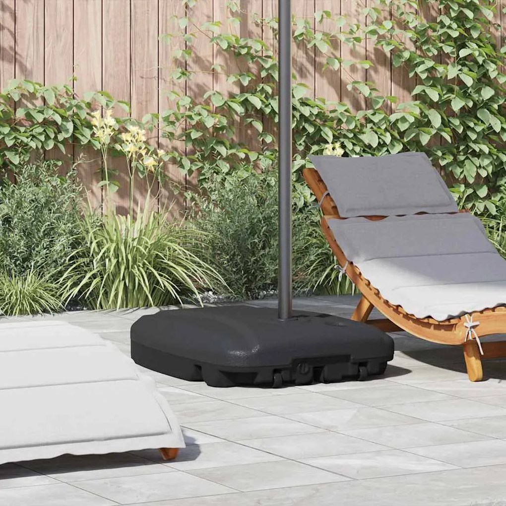 vidaXL Suport umbrelă de exterior, negru