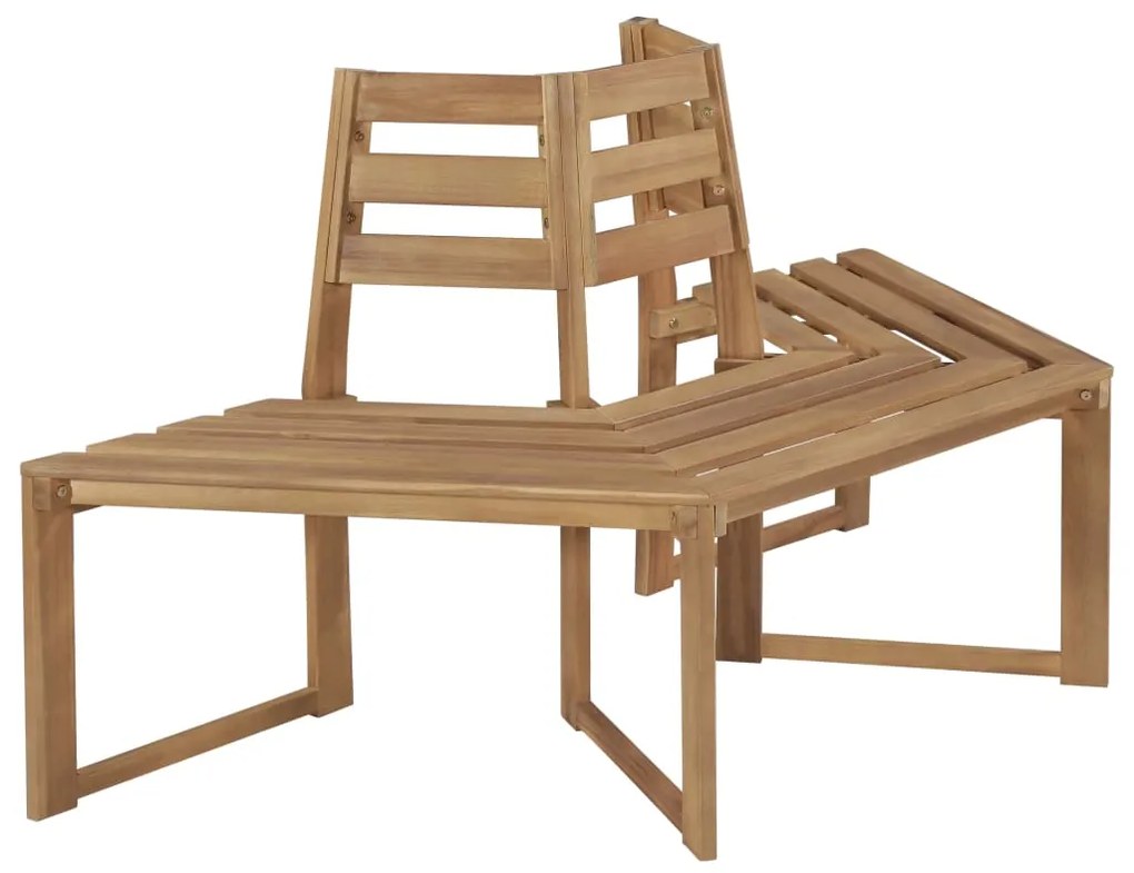 44251 vidaXL Bancă de copac semihexagonală 160 cm lemn masiv de acacia