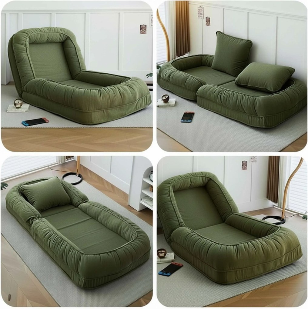 Fotoliu de relaxare reglabil LAZY SOFA, verde