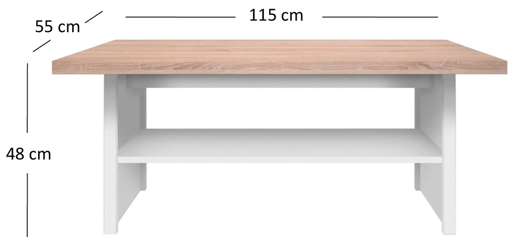 Masă de cafea Tianna (alb). 1053317