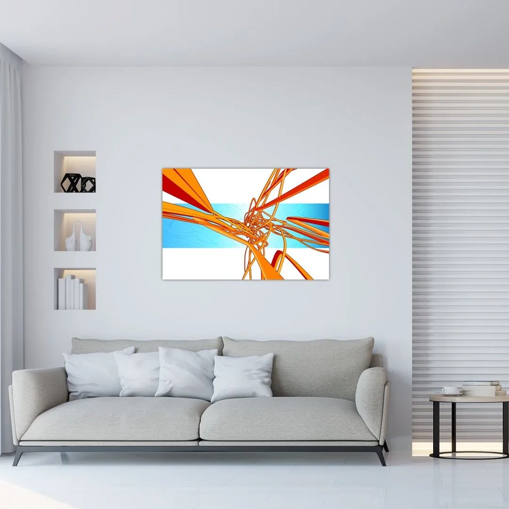 Tablou - Linii împletite, abstracție (90x60 cm)