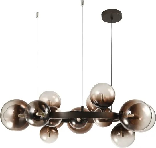 Brilagi - Lustră LED suspendată cu cablu MILLA 15xG9/3W/230V maro/maro fumuriu