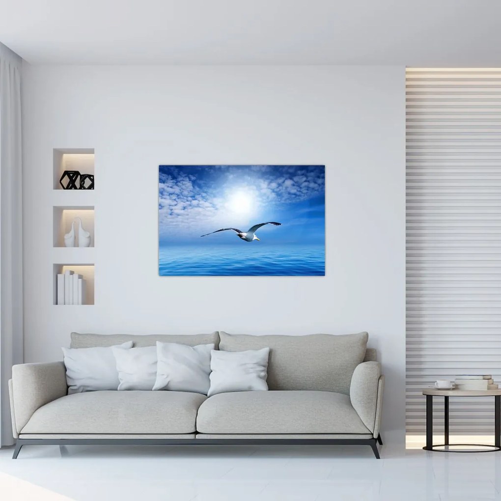 Tablou - Pescărușul peste mare (90x60 cm)