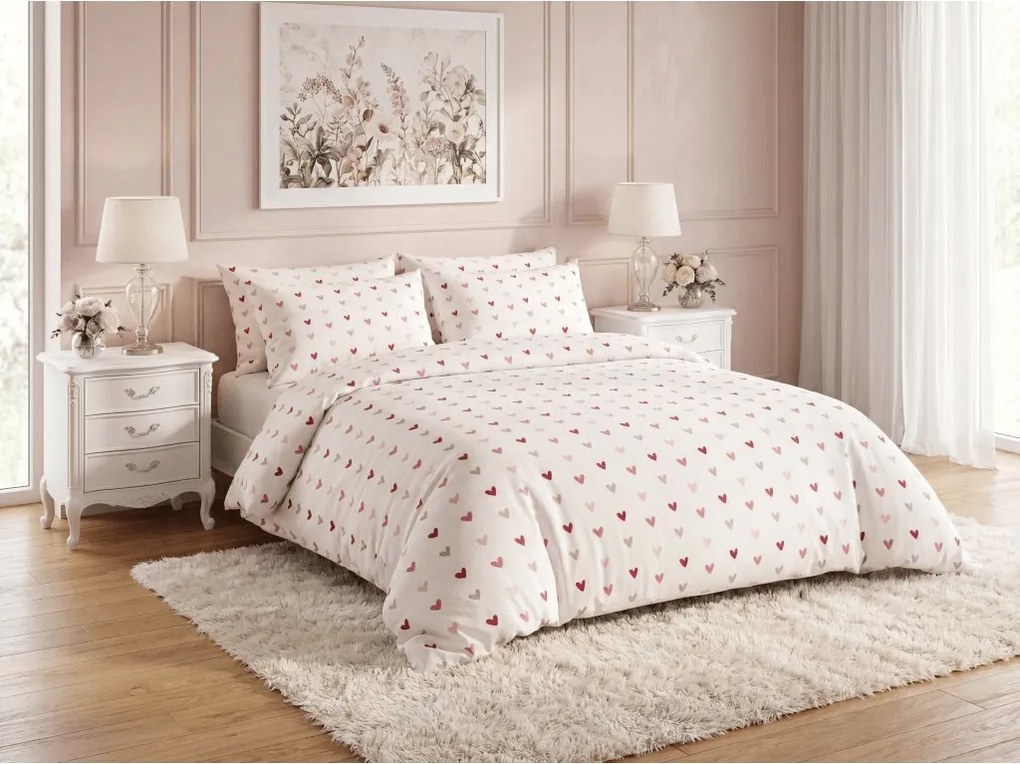Lenjerie de pat din microfibra SOFHEARTS crem Dimensiune lenjerie de pat: 70 x 90 cm | 140 x 220 cm
