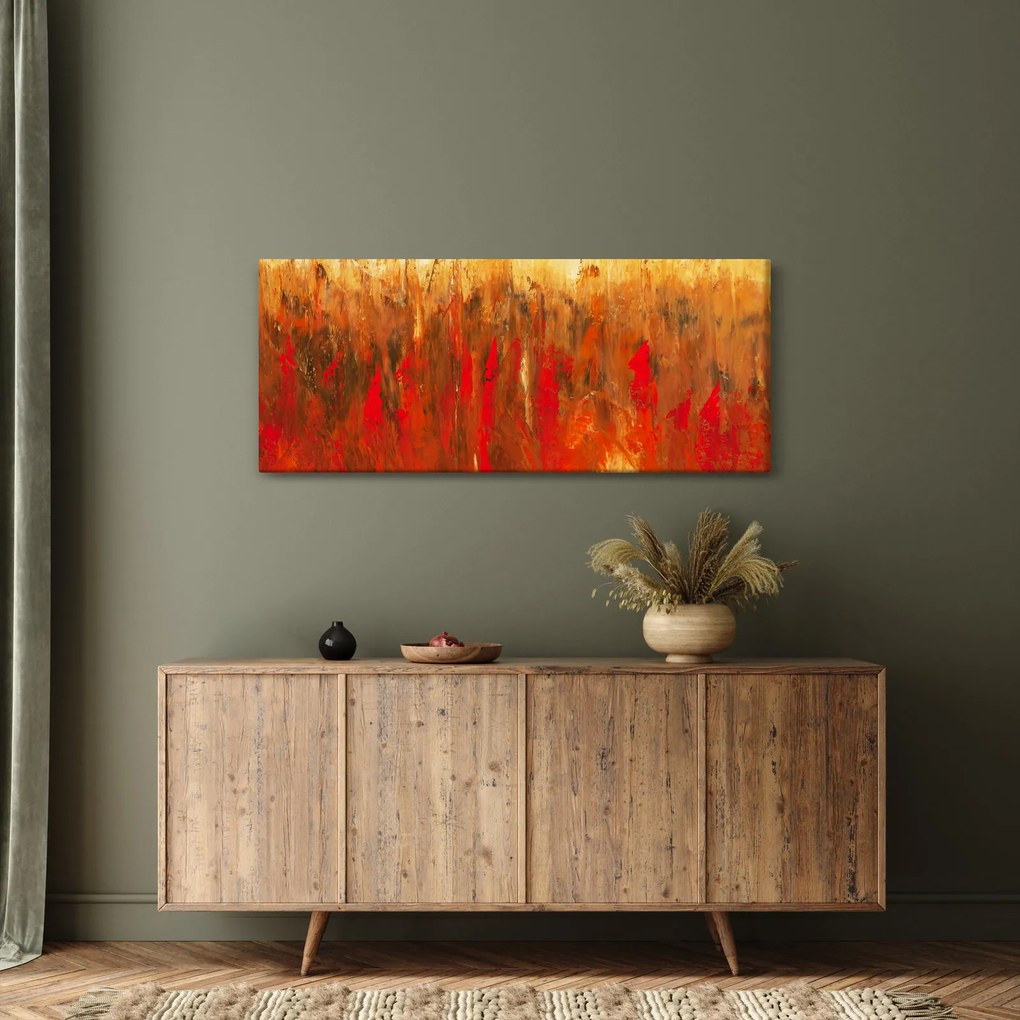 Tablou cu abstracție pictată (120x50 cm)