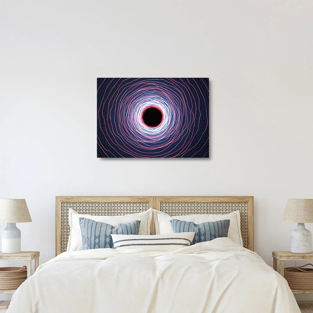 Tablou pe sticlă cercul abstact (70x50 cm)