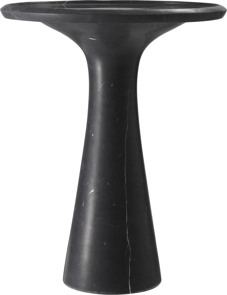 Masuta auxiliara design LUX din marmura neagra Pompano low 114330 HZ