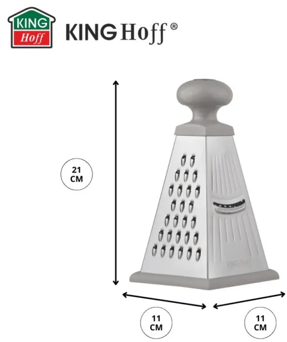 Razatoare Kinghoff KH-1988, 4 suprafete, Fund din silicon, Inox