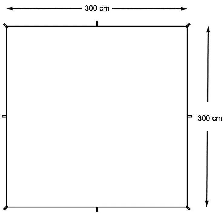 Prelata impermeabila de 3x3 metri pentru camping, cu geanta cadou