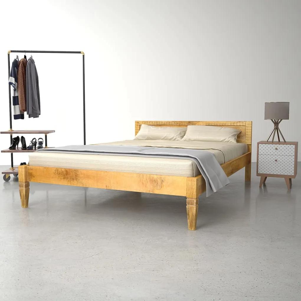 246331 vidaXL Cadru de pat, 180 x 200 cm, lemn masiv de mango