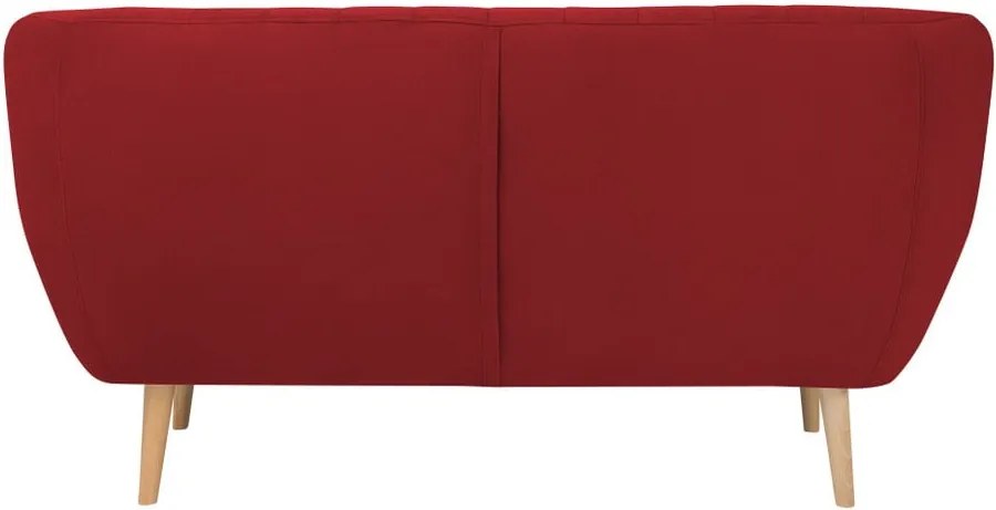 Canapea cu tapițerie din catifea Mazzini Sofas Sardaigne, 158 cm, roșu