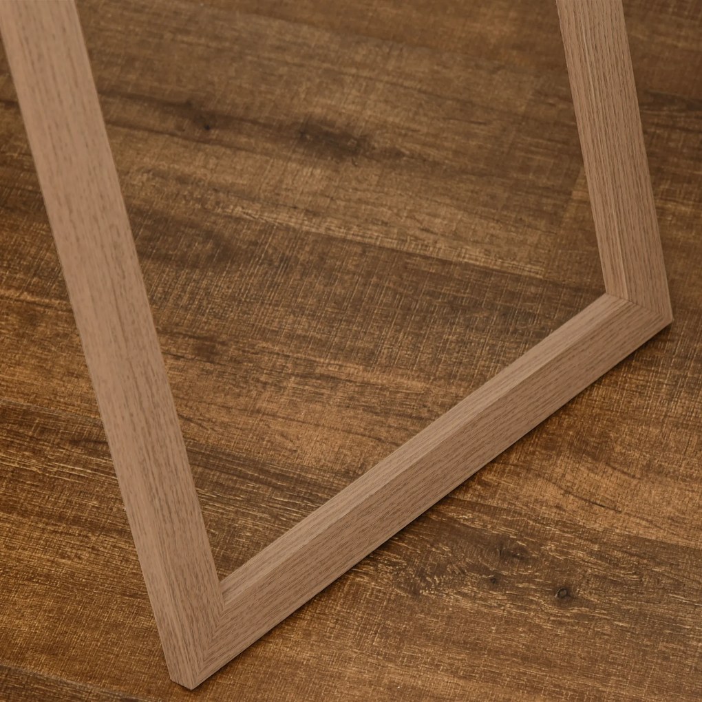 HOMCOM Oglindă pentru întregul corp cu suport, independentă, 40 cm x 150 cm, natural | Aosom Romania