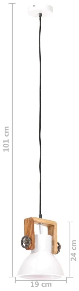 Lampa suspendata industriala, 25 W, alb, 19 cm, E27, rotund 1, Alb,    19 cm, Alb