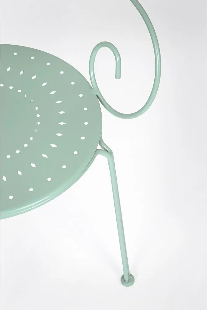 Scaun de grădină verde mentă din metal Etienne – Bizzotto