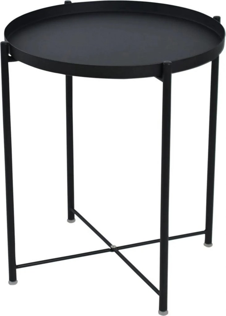 Masuta cafea TIM, negru, metal, 48x48x53 cm