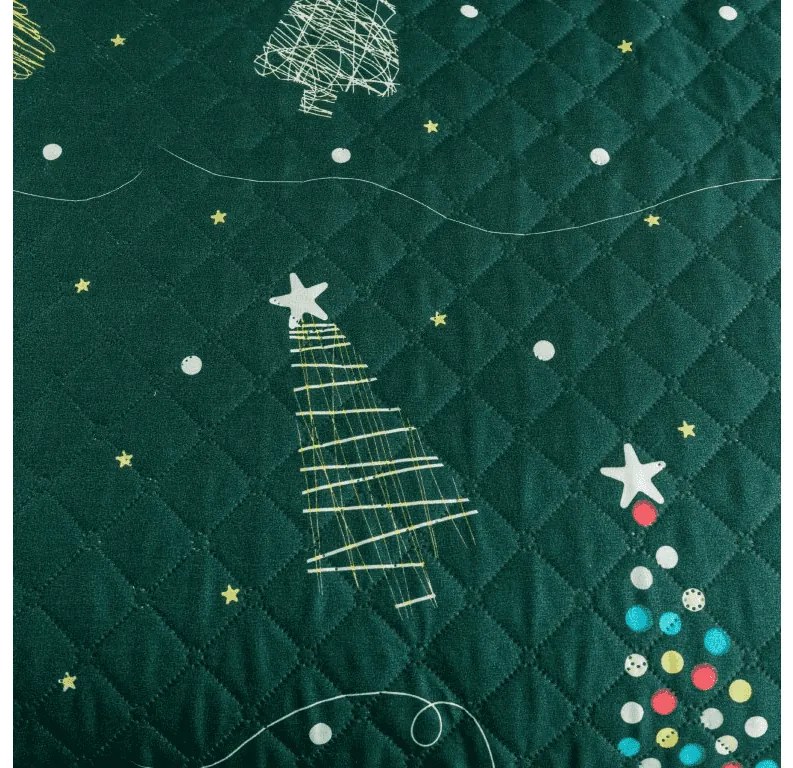 Cuvertura de pat cu model CHRISTMAS DRIFT, verde Dimensiune: 170 x 210 cm
