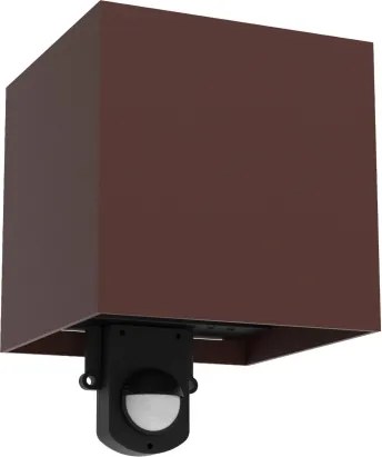 Brilagi - aplică de exterior LED cu senzor CUBE LED/6W/230V, maro, IP65