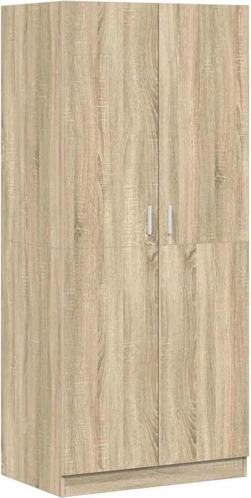 vidaXL Șifonier, stejar sonoma, 80x52x180 cm, lemn prelucrat