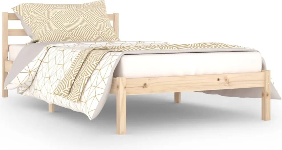 vidaXL Cadru de pat, 100x200 cm, lemn masiv de pin