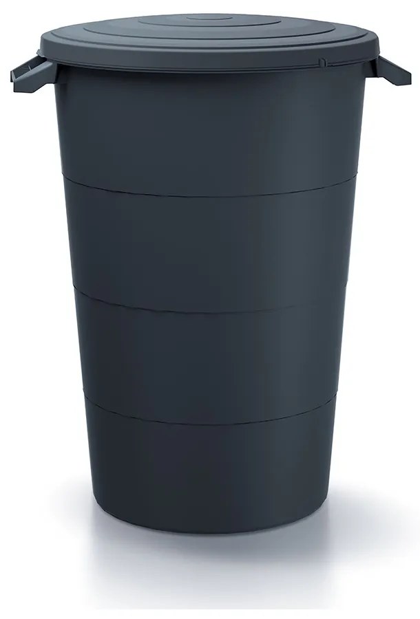 Recipient din plastic de gradina cu mânere, 120 l, antracit