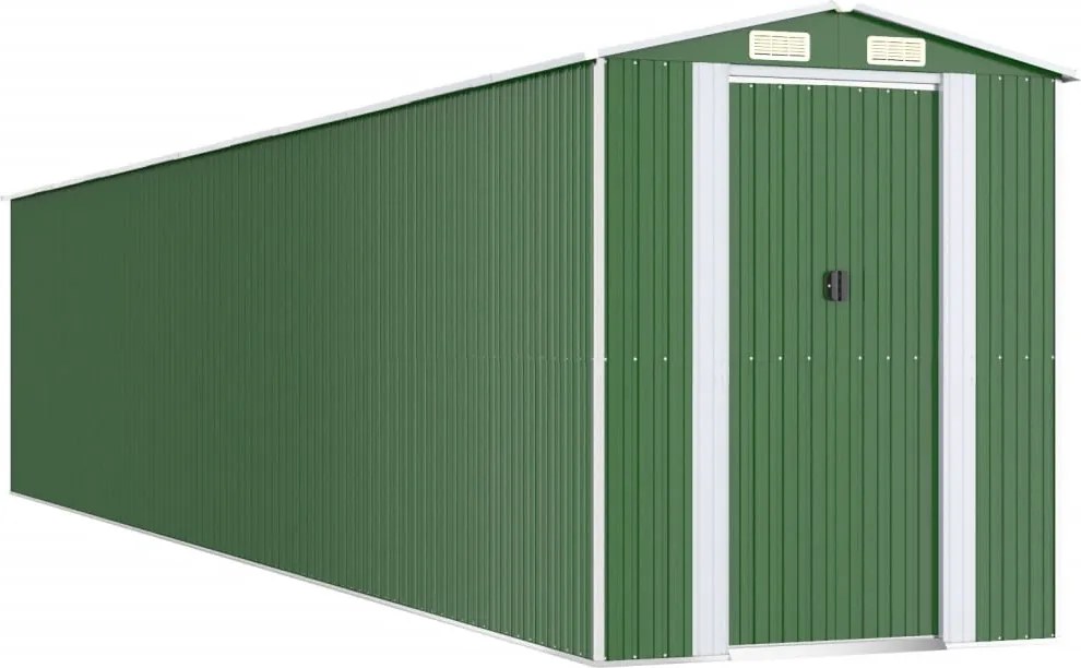 vidaXL Șopron de grădină, verde, 192x1021x223 cm, oțel zincat
