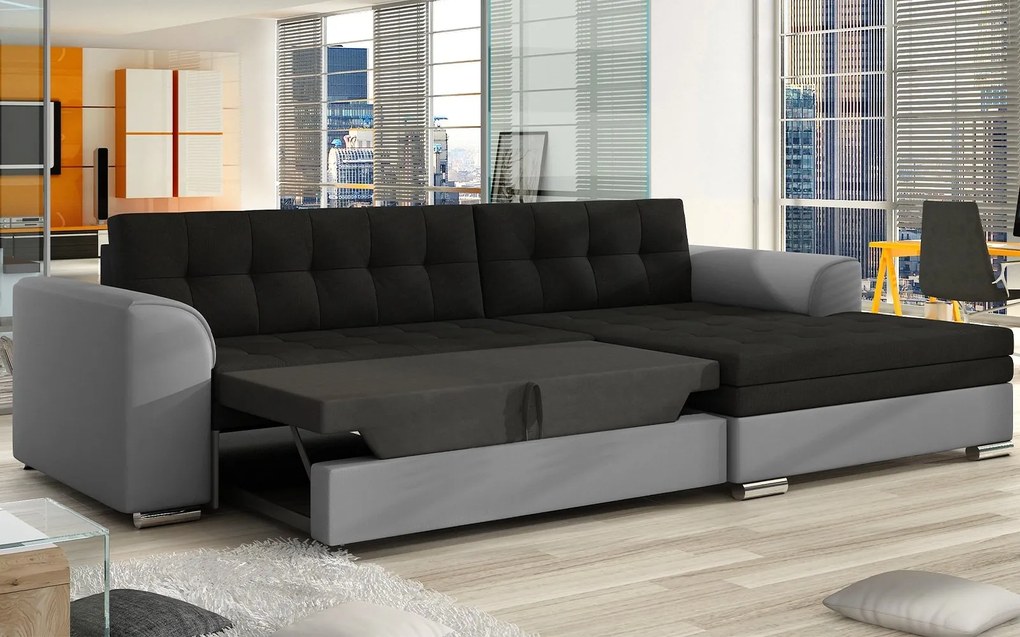 Colțar lemn masiv Extensibil Cali 270x165cm Personalizabil - Soft 17, Stânga