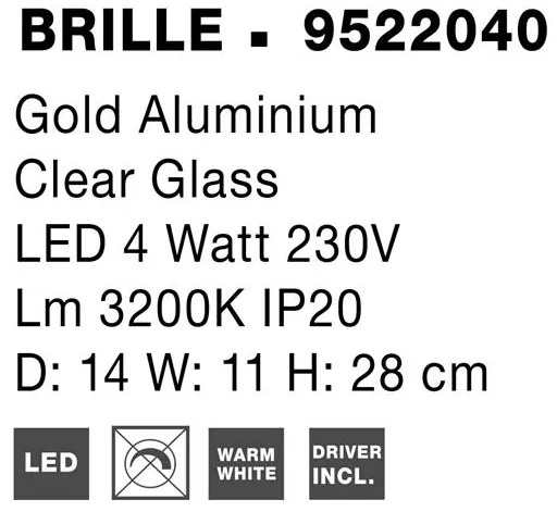 Aplica de perete LED design elegant BRILLE