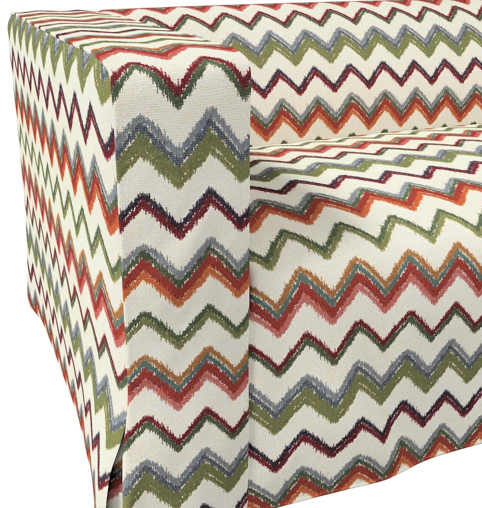 Husă canapea Klippan cu 2 locuri, lungă, cu pliuri contrastante