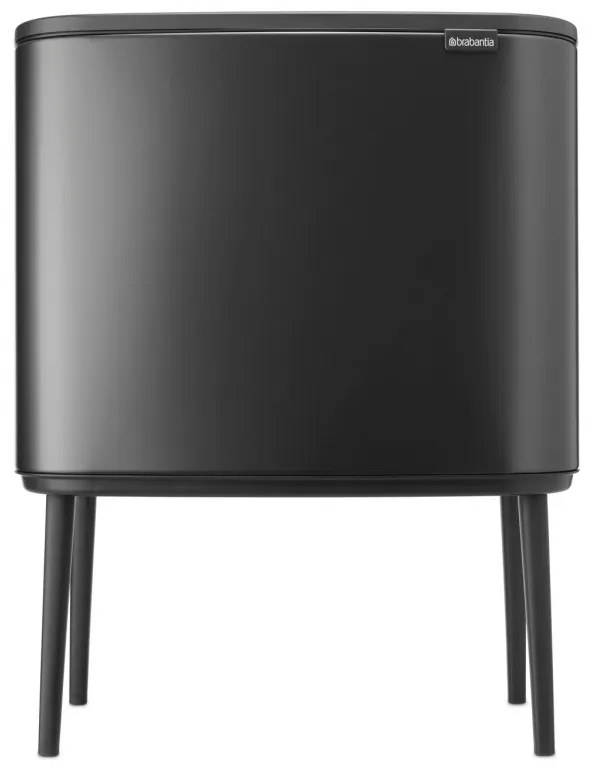 Coș Brabantia Bo Touch 1008857, 3x11 l, Deschidere lină și silențioasă, Deschidere mare, Gri închis