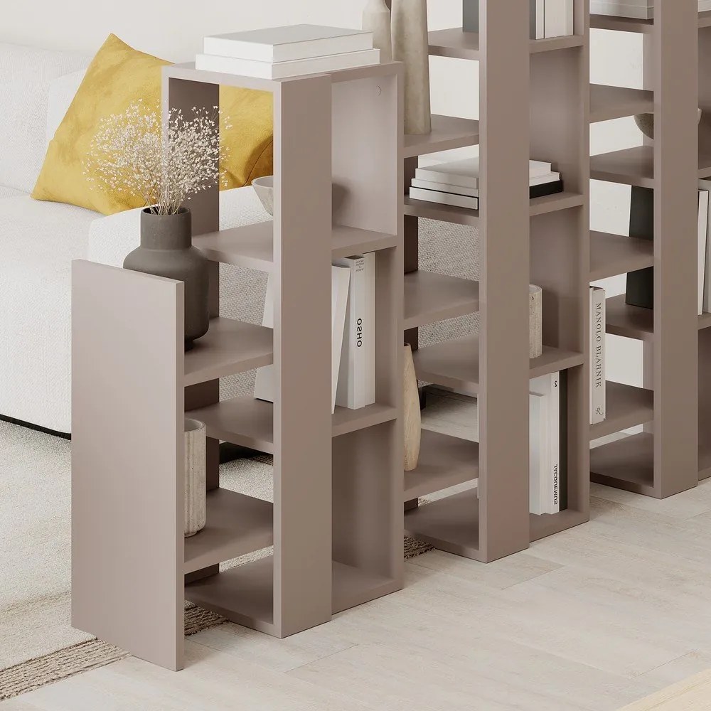 Etajeră gri/bej 158x151 cm Anissa – Marckeric