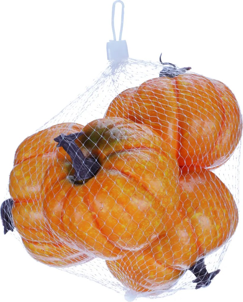 Decorațiuni de toamnă Set de dovleci din plastic 10 x 7 cm, 4 bucăți