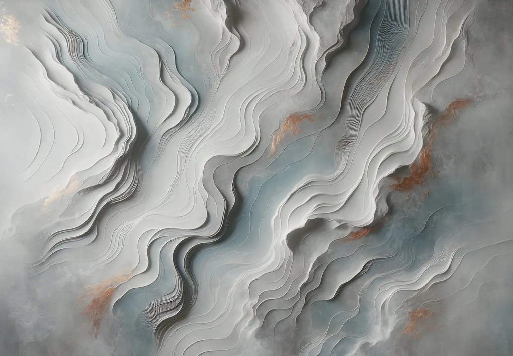 Fototapet - Perete cu valuri 3D (147x102 cm)