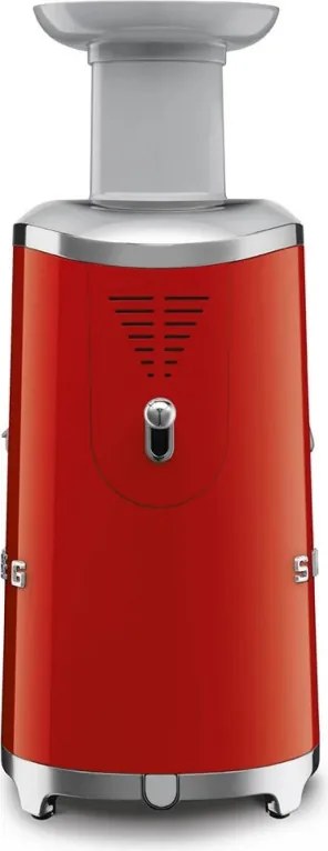 Storcător de fructe Smeg SJF01RDEU, 150 W, 500 ml, rotație inversă, recipient pentru resturi de 1,6 l, roșu