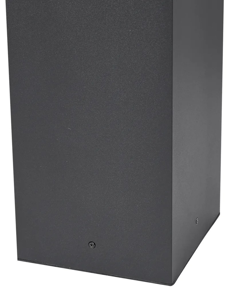 Lampă modernă de exterior neagră 80cm cu priză IP44 - Charlois